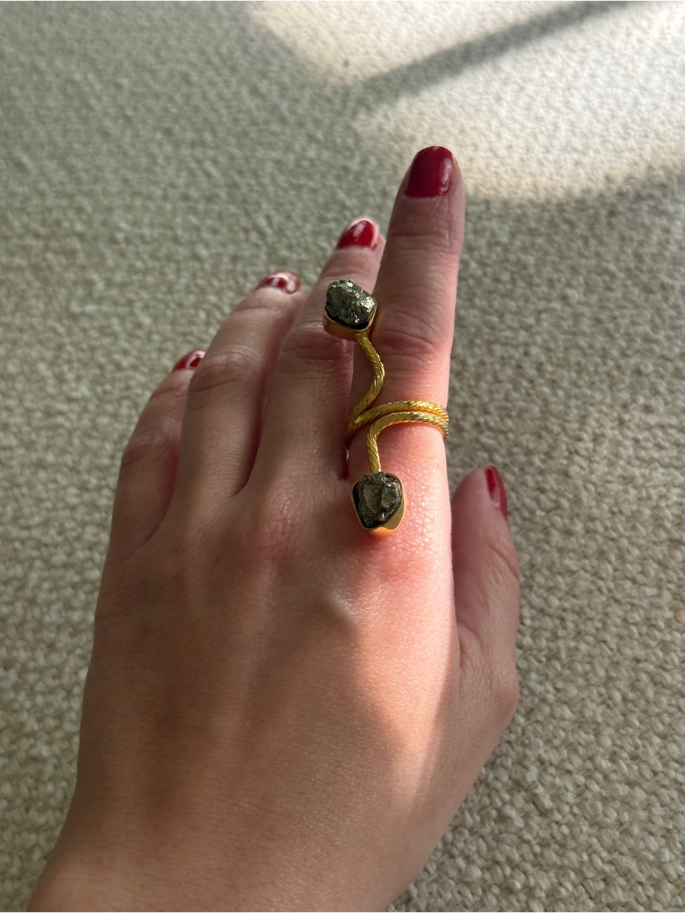 Daniela Salcedo Pyrite Statement Ring